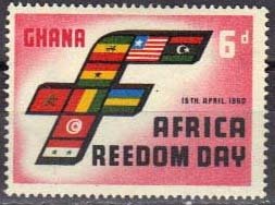 Flags forming the Letter "F"