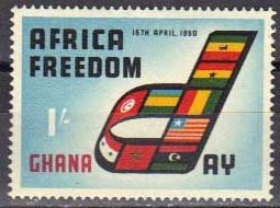 Stamp, Flags forming the Letter "D", Ghana,  , Flags