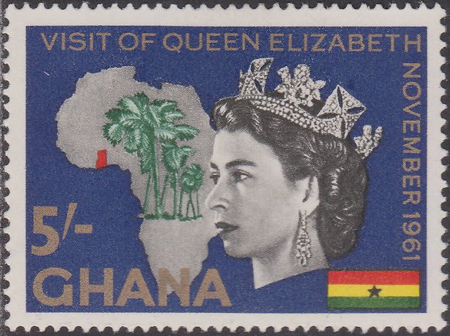 Elizabeth II and Map of Africa