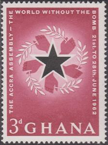Stamp, Five Continents at Peace, Ghana,  