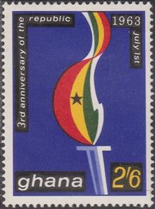 Stamp, Torch, Ghana,  