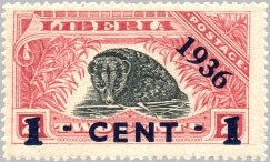 African Palm Civet (Nandinia binotata) - Overprint New Value