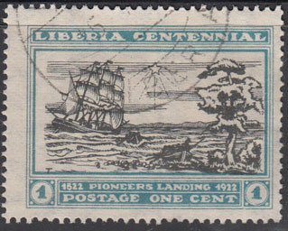 Stamp, Debarquement of Colons, Liberia,  