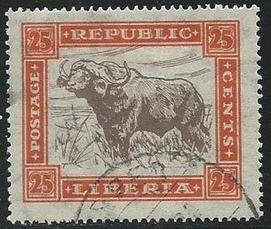 Stamp, African Buffalo (Syncerus caffer), Liberia,  