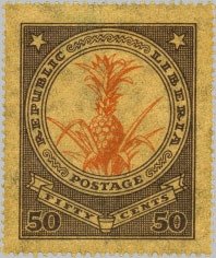 Stamp, Ananas, Liberia,  