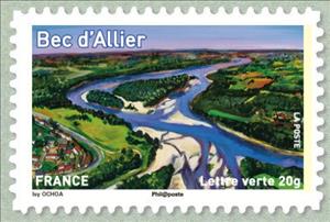 Stamp, Bec d'Allier, France,  