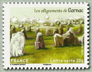 Stamp, The Carnac Stones, France,  