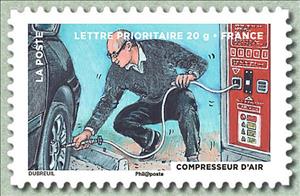 Stamp, Air Compressor, France,  