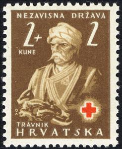 Stamp, Folk Costume of Travnik, Croatia,  