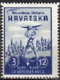 Stamp, Modeler with a Model, Croatia,  