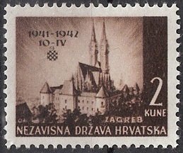 Stamp, Zagreb, Croatia,  