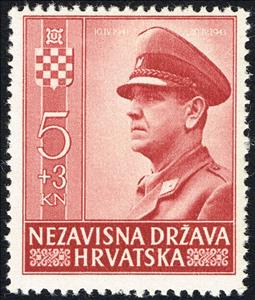 Stamp, Ante Pavelic, Croatia,  
