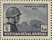 Stamp, Panzer Division at Don River, Croatia,  
