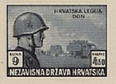 Stamp, Panzer Division at Don River, Croatia,  