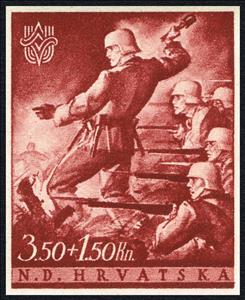 Stamp, Black Legion, Croatia,  