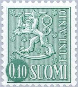 Stamp, Heraldic Lion type II, Finland,  , Heraldic Animals, Coats of Arms
