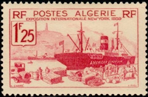 American export liner unloading cargo