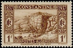 Stamp, Centenaire de la prise de Constantine-Centenary of the captu, Algeria,  , Landscapes, Rock, Townscapes / City Views