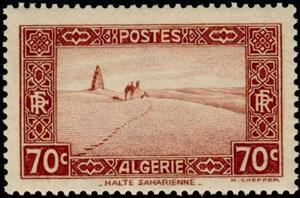Stamp, Halte saharienne-Stop Saharan, Algeria,  , Mammals, Camels, Deserts, Animals (Fauna)