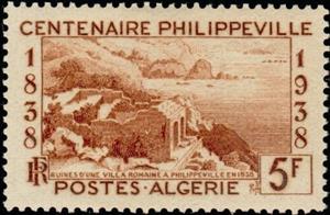 Stamp, Golfe de Stora et ruines de Russicada -Gulf of Stora and rui, Algeria,  , Landscapes, Coastal Areas