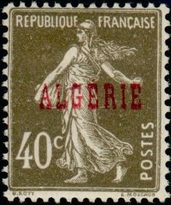 Stamp, Type Semeuse, Algeria,  