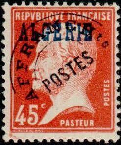 Stamp, Type Pasteur, Algeria,  
