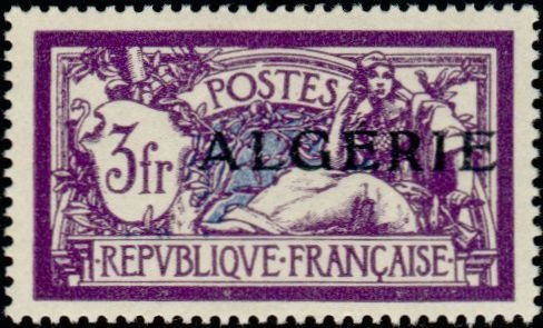 Stamp, Type Merson, Algeria,  