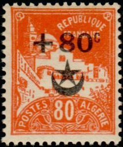 Stamp, La Pecherie mosque, Algeria,  