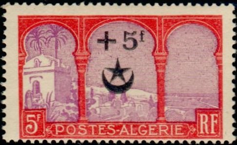 Stamp, Overlooking the Bay of Algiers, Algeria,  