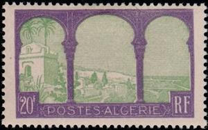 Stamp, Overlooking the Bay of Algiers, Algeria,  