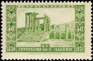 Stamp, Djemila (ruines)-(ruins), Algeria,  