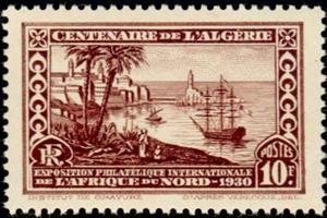 Stamp, Exposition philatélique inter. de l'Afrique du Nord à Alger-, Algeria,  