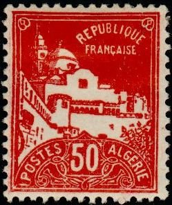Stamp, Fisher-Mosque, Algeria,  , Mosque