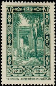 Stamp, Musulman Cemetery, Algeria,  