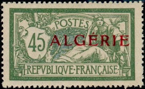 Stamp, Type Merson, Algeria,  