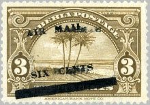 Stamp, Overprint, Liberia,  