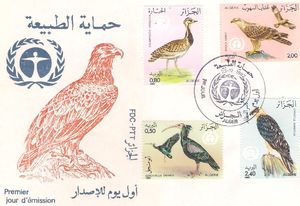 First Day Cover, Birds, Algeria,  