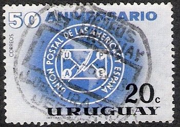 50th anniv. Of postal union of the America and Spain