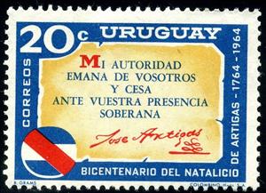 Stamp, Quotation by Artigas, Uruguay,  