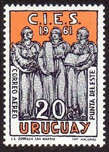 Stamp, Welfare, Justice and Education, Uruguay,  