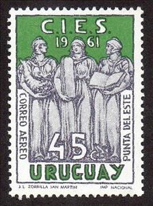 Stamp, Welfare, Justice and Education, Uruguay,  