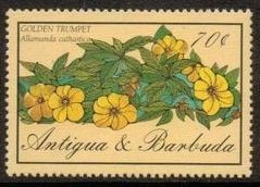 Stamp, Golden Trumpet, Antigua and Barbuda,  , Flowers