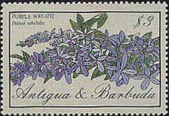 Stamp, Purple Wreath, Antigua and Barbuda,  