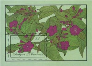 Souvenir Sheet, Four O Clock, Antigua and Barbuda,  