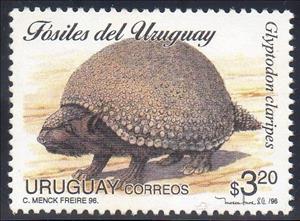 Stamp, Glyptodon claripes, Uruguay,  