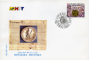 The 750 Years of Bela IV Golden Bull (FDC)