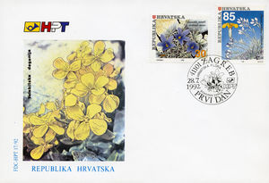 First Day Cover, Croatian Endemic Species (FDC), Croatia,  , Plants (Flora)
