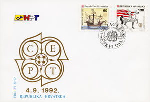 First Day Cover, Admission of Croatian in CEPT (FDC), Croatia,  , C.E.P.T.