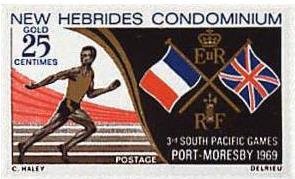 Relay Runners, French and British Flag