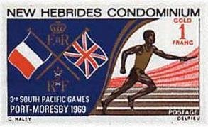 French and British Flag, Relay Runners